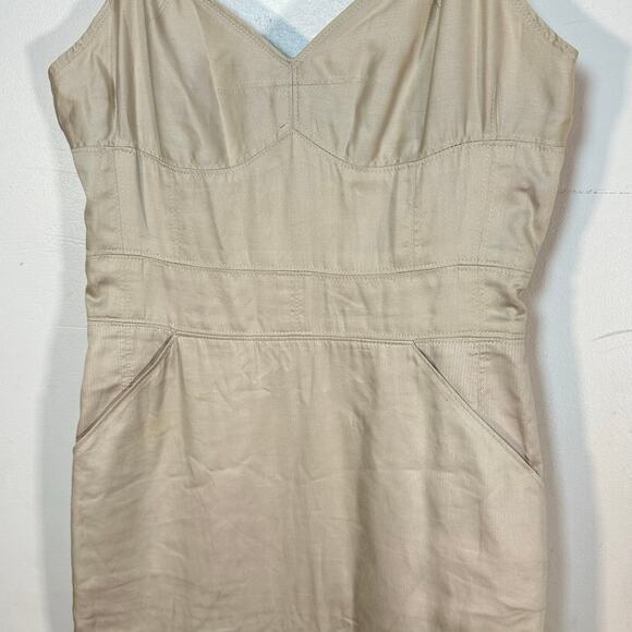 Marc Jacobs khaki sleeveless dress womans size 2 preppy capsule neutral - Picture 14 of 14